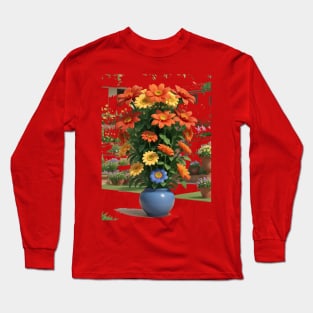 Flower pot sticker extract Long Sleeve T-Shirt